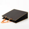 Black Foil Stamped Retail Paper Bag with Ribbon Handles