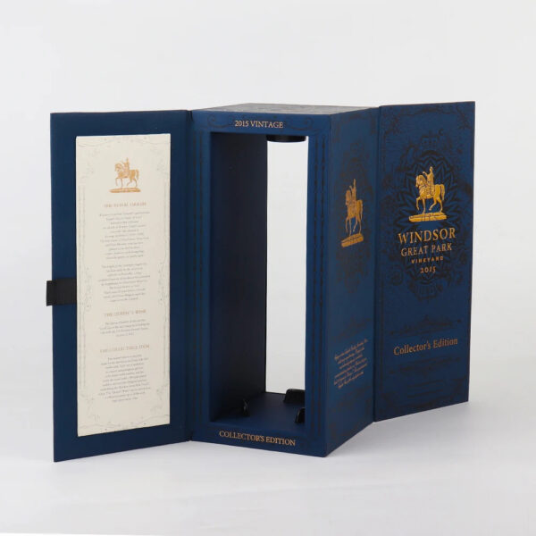 Custom Luxury Book-Style Wine Gift Box with Gold Foil Logo Custom Luxury Book-Style Wine Gift Box with Gold Foil Logo