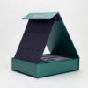 Custom Odd-Shaped Green Magnetic Rigid Box with Foam Insert