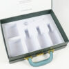 Dark Green Gift Suitcase Box with Handle and Molded Insert