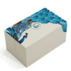 Double-Door Peacock Printed Perfume Gift Box with Insert