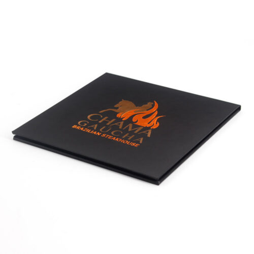 Foil Printed Rigid Restaurant Gift Card Presentation Folder