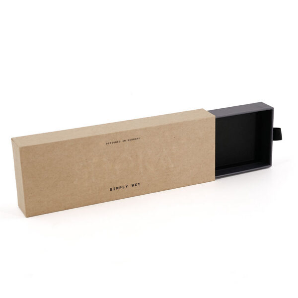 Kraft Drawer Hair Comb Packaging Box with Black Pull Tab Kraft Drawer Hair Comb Packaging Box with Black Pull Tab