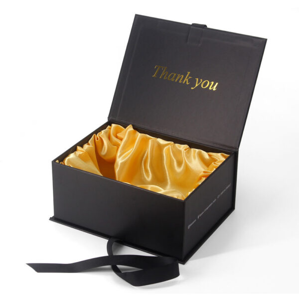 Luxury Rigid Apparel Gift Box with Satin Lining & Ribbon