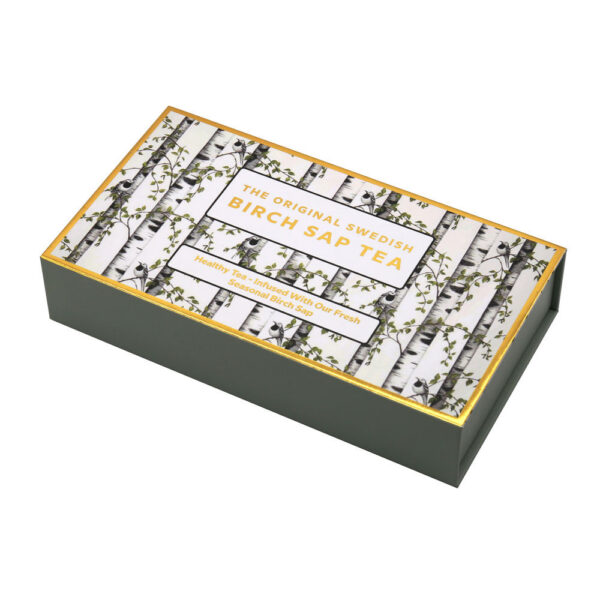 Luxury Rigid Magnetic Birch Sap Tea Tin Box with Insert Luxury Rigid Magnetic Birch Sap Tea Tin Box with Insert