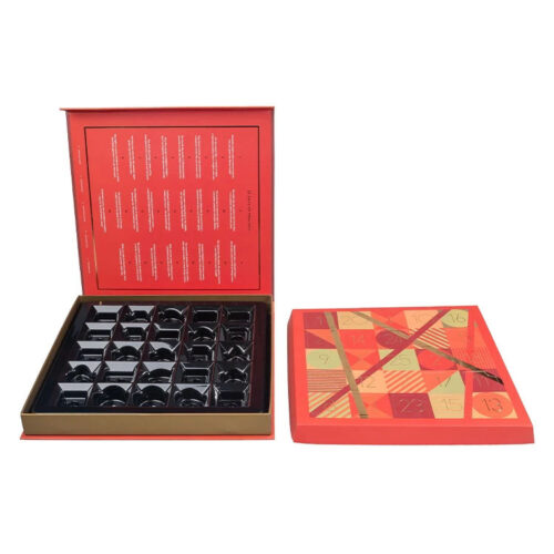 Printed Advent Calendar Chocolate Box with Blister Tray Printed Advent Calendar Chocolate Box with Blister Tray