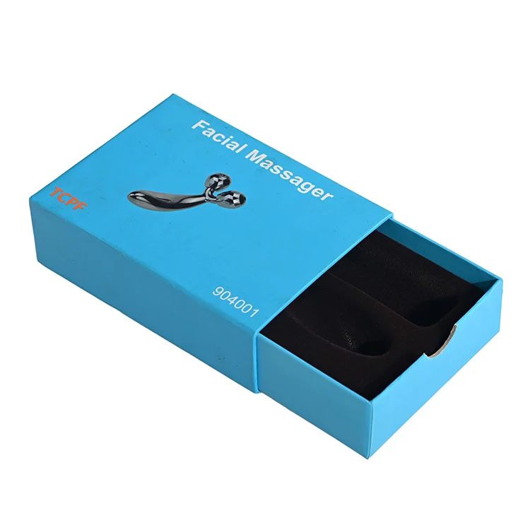 Printed Facial Massager Drawer Box with Black Foam Insert