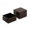 Rigid Croc Texture Candle Jar Box with Molded Black Insert