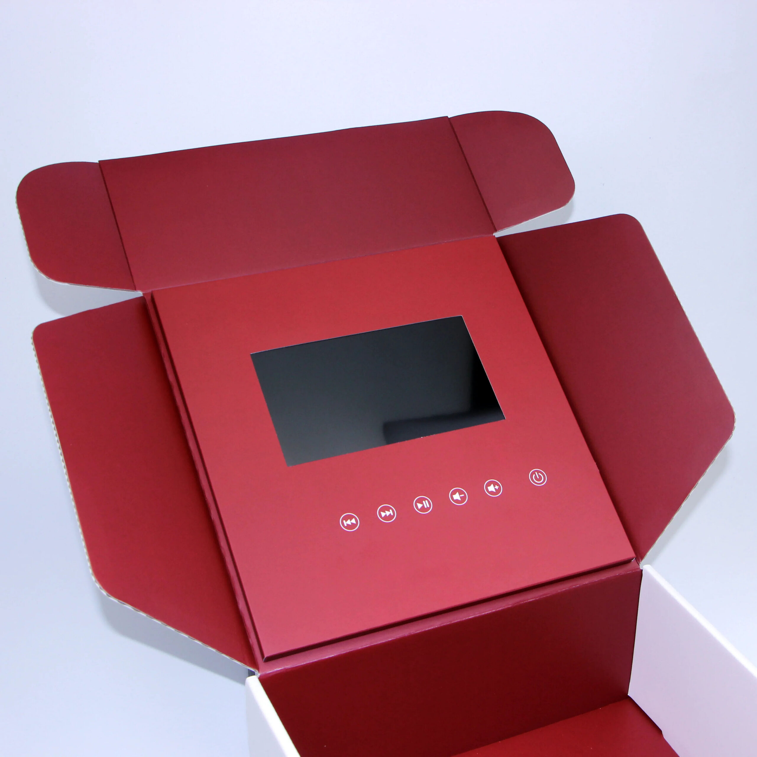 Shipping Mailer Boxes with Video LCD Screen