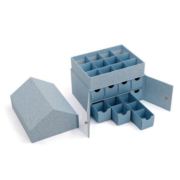 Textured House-Shaped Rigid Drawer Gift Box with Inserts
