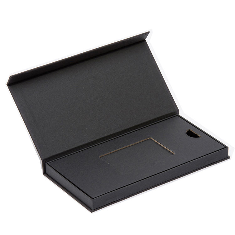 Custom Luxury Black Magnetic VIP Credit Card Boxes