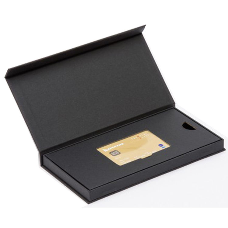 Custom Luxury Black Magnetic VIP Credit Card Boxes