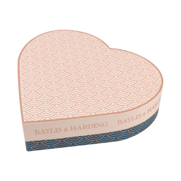 Scatola regalo rigida a forma di cuore con inserto